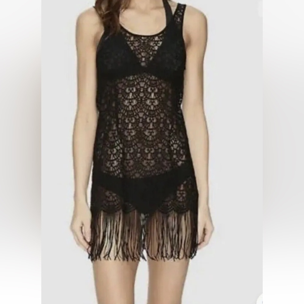 NWT L’Agent by Agent Provocateur Karrie Fringe Swim Coverup sz S